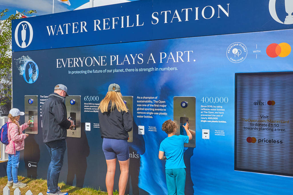 A Water Refill Station at The Open